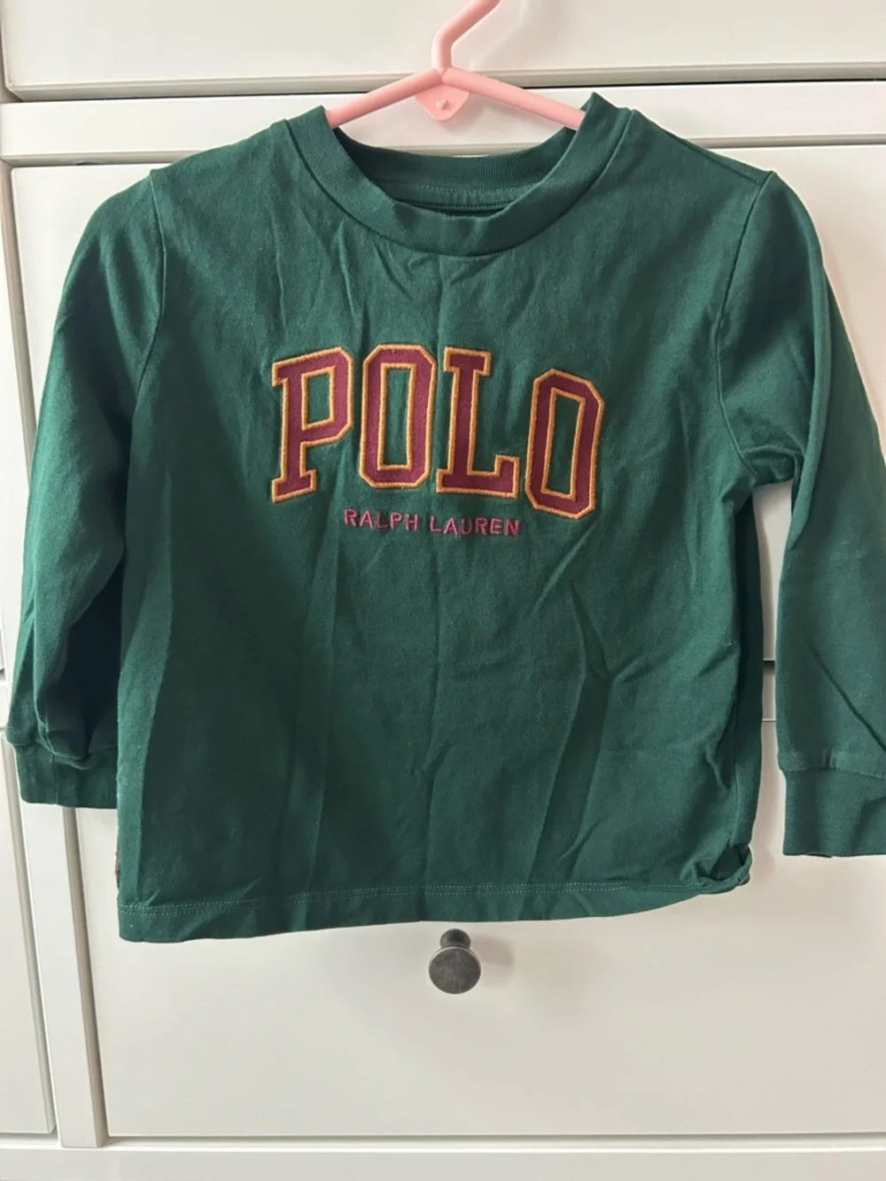 Ralph Lauren Polo Green Long-Sleeve Kids Tee 18 months
